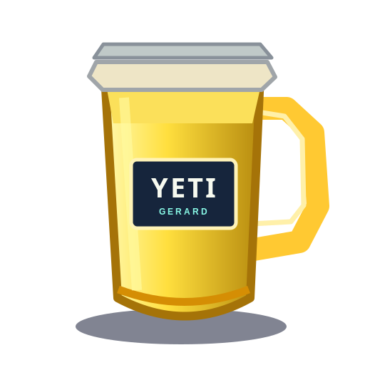 Yellow YETI mug reconstruction